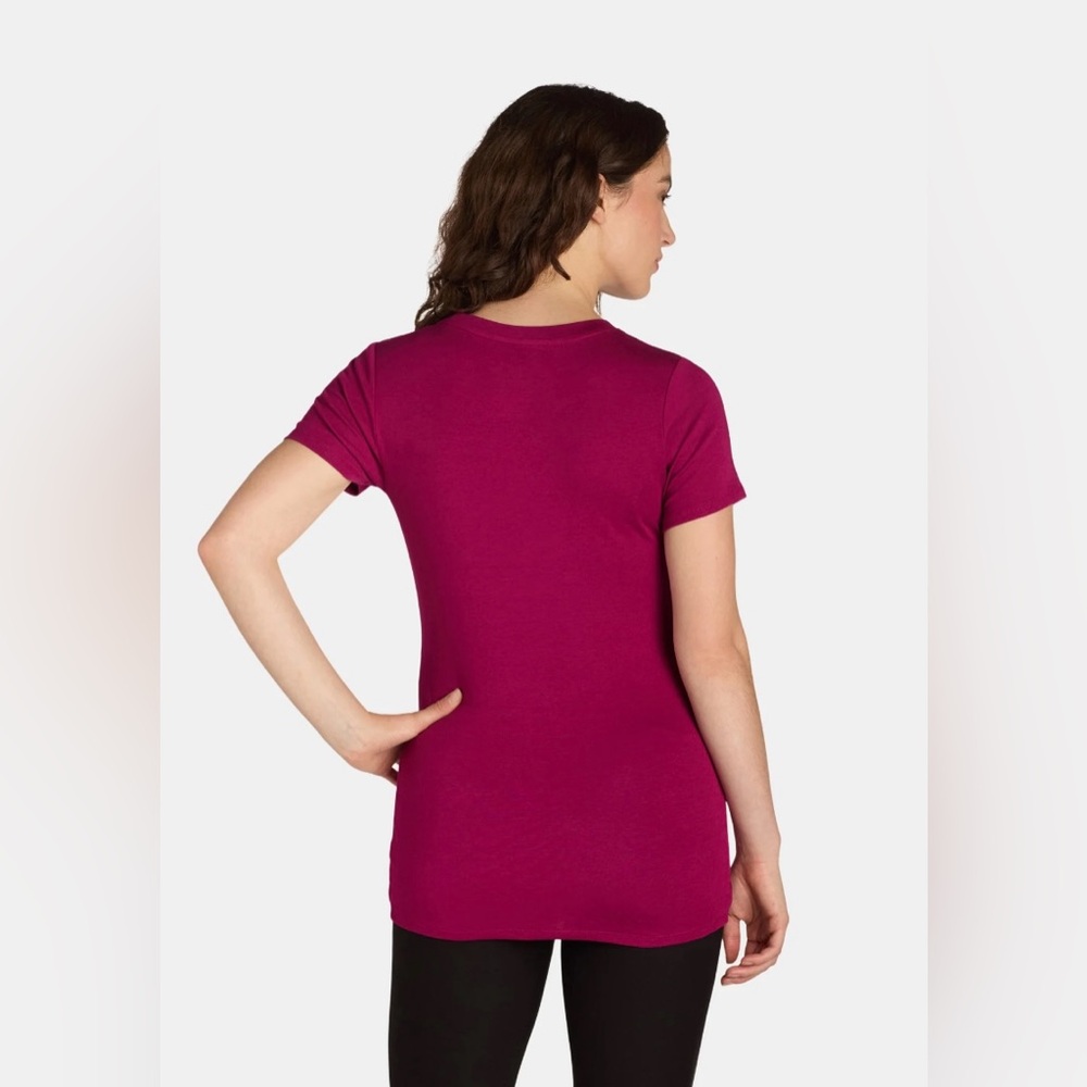 🔴 3/$12 Time and Tru Women’s Non-Shirred Magenta Maternity Top! NWT! Size Small - Picture 2 of 9